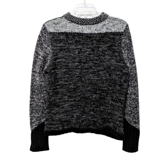 ORVIS Pieced Mixed Media Wool Cardigan Sweater L - Picture 5 of 8